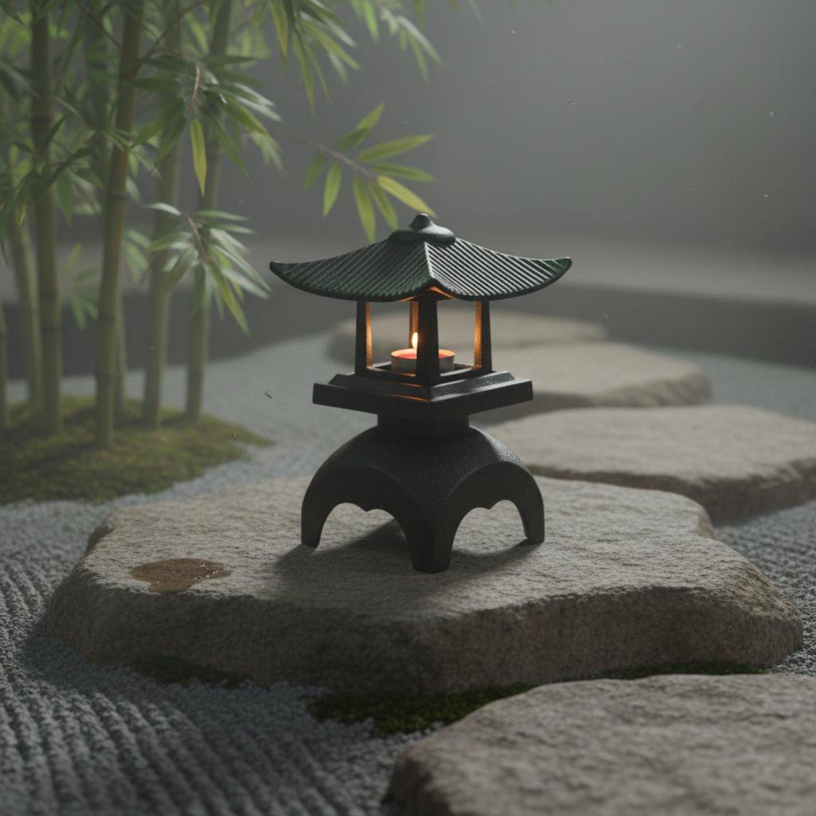 Candle Holder Decor - เชิงเทียนเหล็กหล่อทรงโคมไฟ ดีไซน์หรูหรา สไตล์อาร์ตเดโค เหมาะสำหรับตกแต่งบ้านและสวน