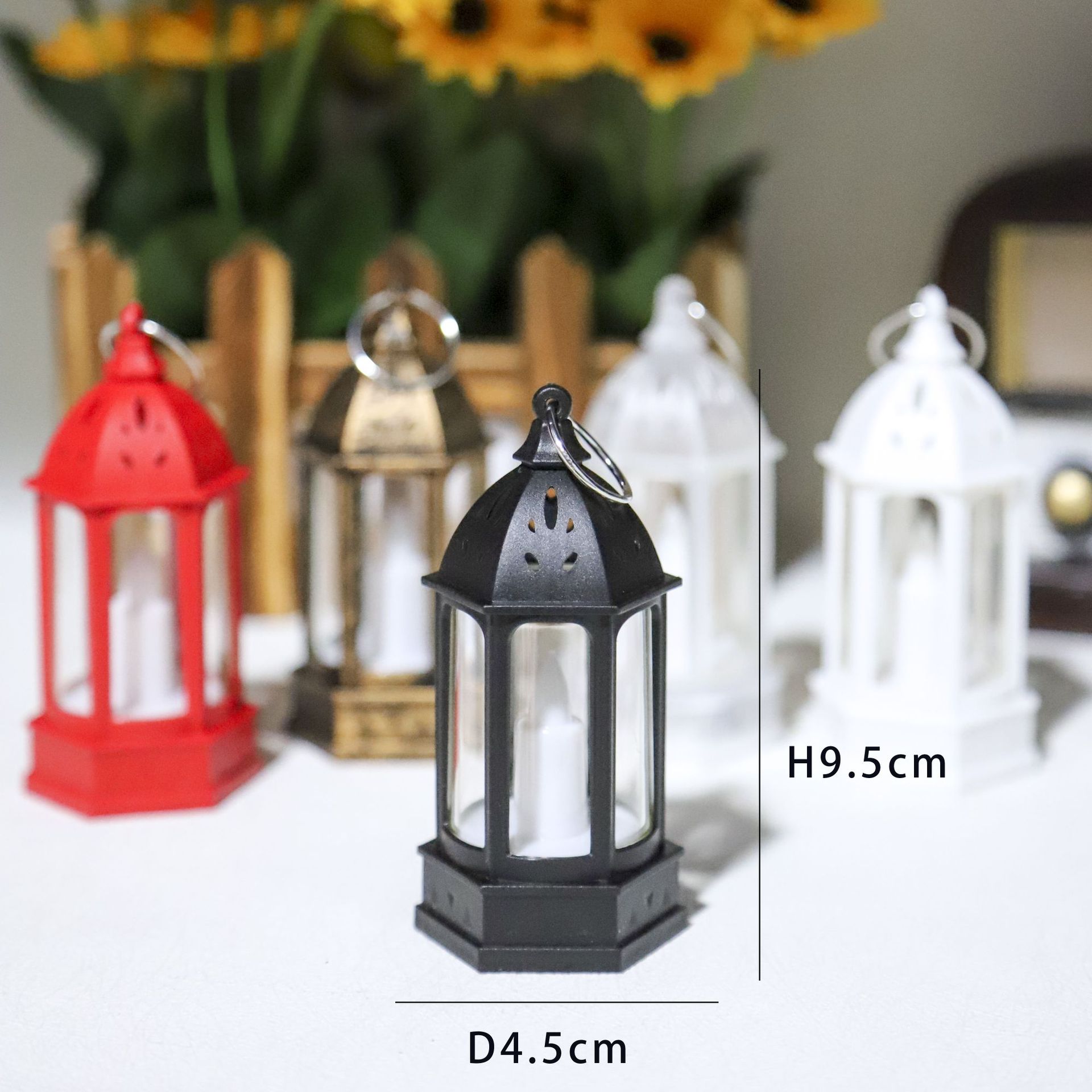 Candle Holder Decor - ไฟบรรยากาศสร้างสรรค์ขนาดเล็ก ไฟเทียนอิเล็กทรอนิกส์สไตล์เรโทรสำหรับคริสต์มาส ของตกแต่งเชิงเทียน โคมไฟน้ำมันขนาดเล็กสำหรับตั้งโต๊ะ