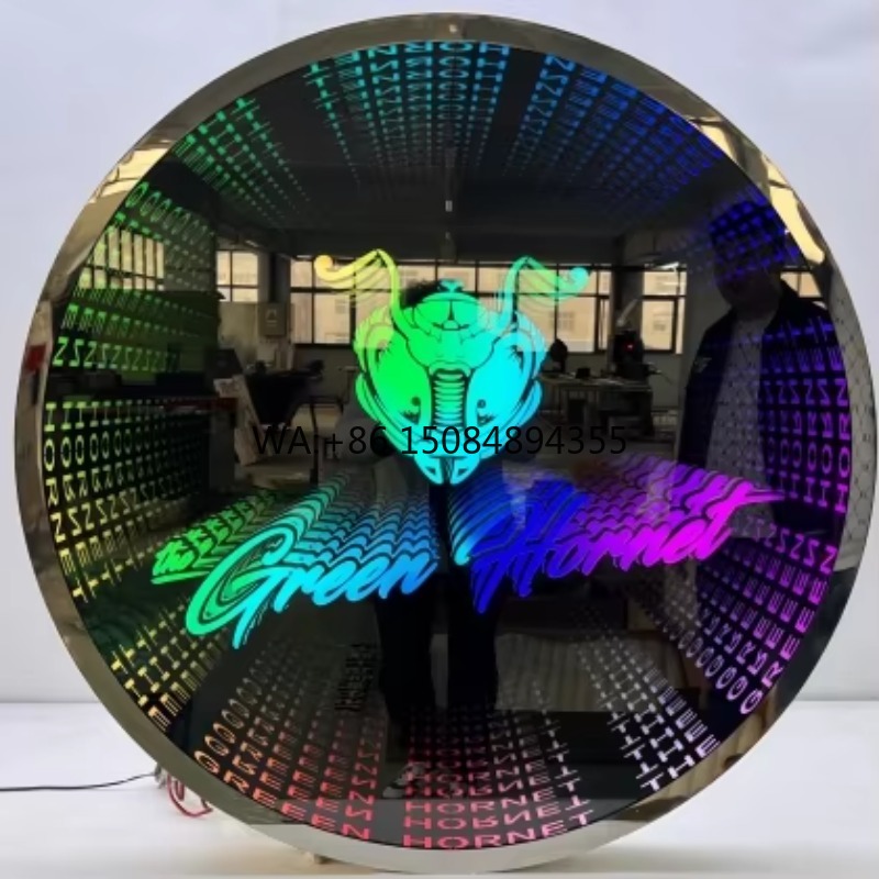 Decorative Mirror - กระจกเงาอินฟินิตี้ 3 มิติ LED สะท้อนแสงอย่างงดงามไร้ที่สิ้นสุด ใช้ตกแต่งผนังได้ตามต้องการ