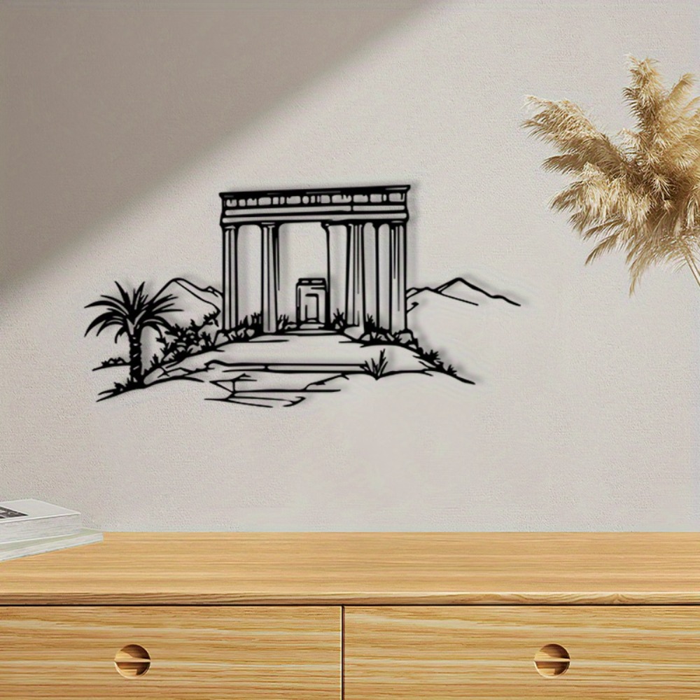 Wall Art - CIFBUY งานศิลปะติดผนังเหล็ก ภาพวาดศาสนา ประติมากรรมโลหะ เคลือบผงสี ของขวัญเชิงวัฒนธรรม