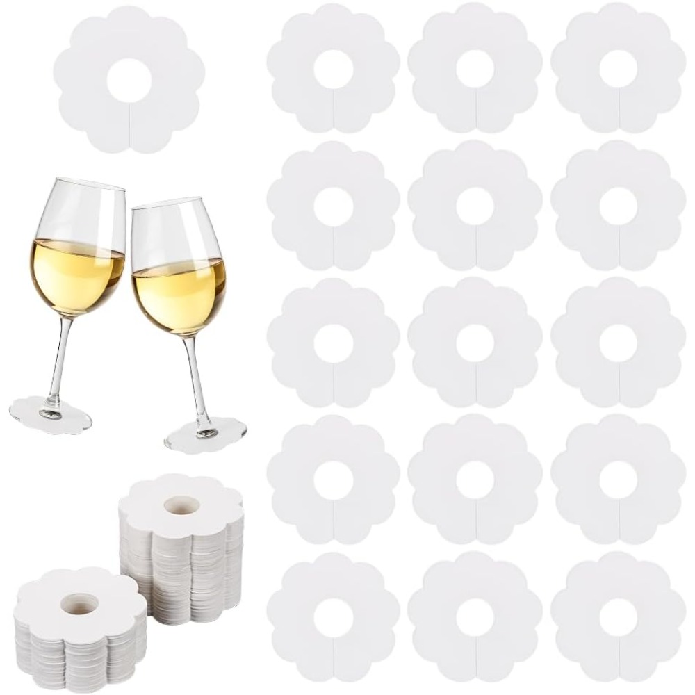Vase Decor - ป้ายแท็กแก้วไวน์แบบใช้แล้วทิ้ง จำนวน 150 ชิ้น ขนาด 2.8