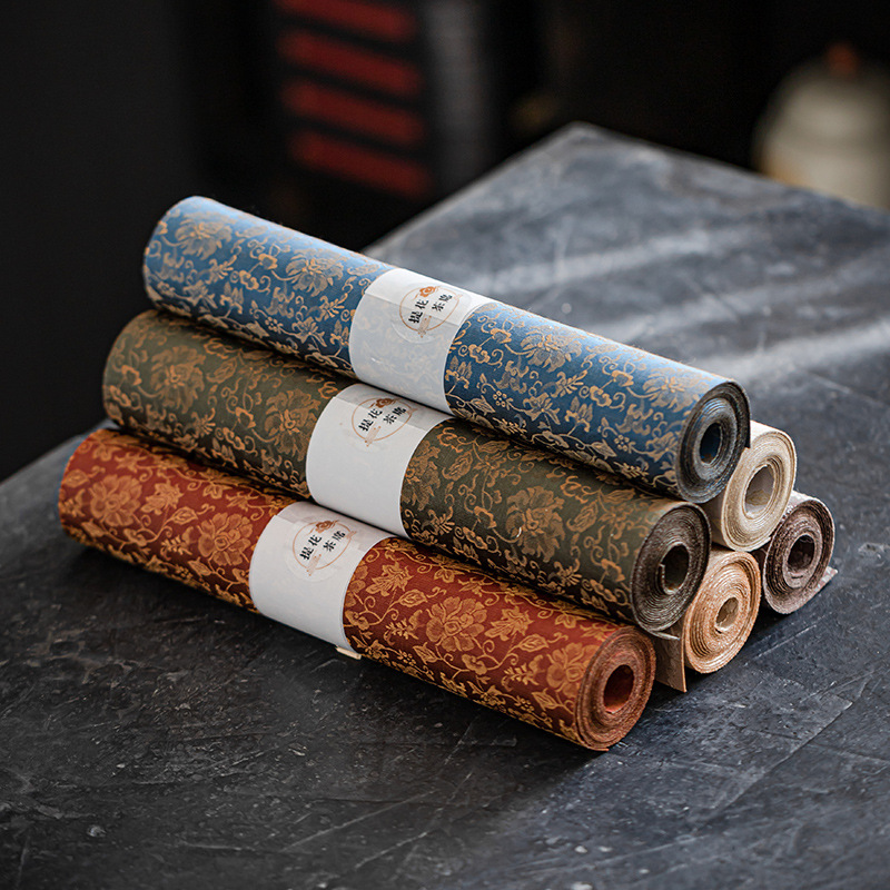 Table Runner - แผ่นรองจานผ้าซาตินโต๊ะทานอาหารโต๊ะสี่เหลี่ยมผ้าคาดโต๊ะผ้าคาดโต๊ะผ้าซาตินลายดอกบัวพันกันเป็นเส้นไหมหรูหรา