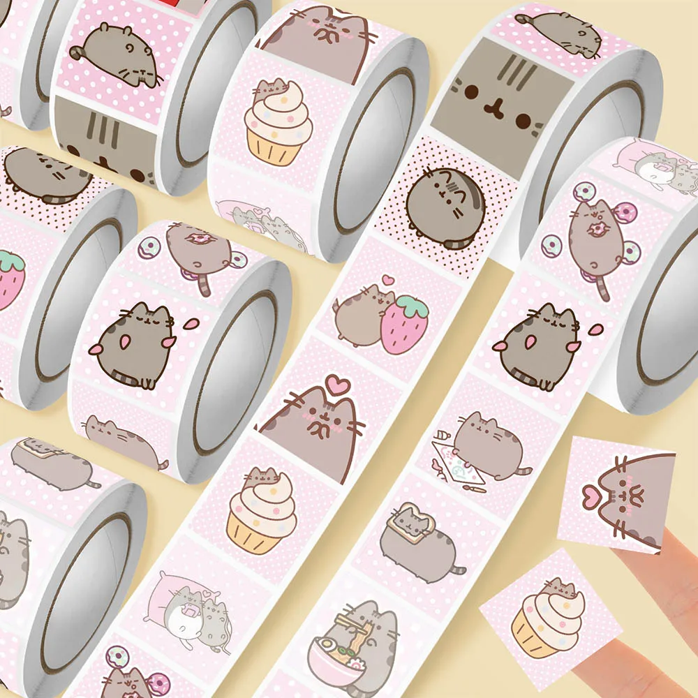 Wall Sticker - ฮู 500 ชิ้น สติกเกอร์ม้วนลายการ์ตูนแมวพูชีน กันน้ำ สำหรับกราฟฟิตี้
