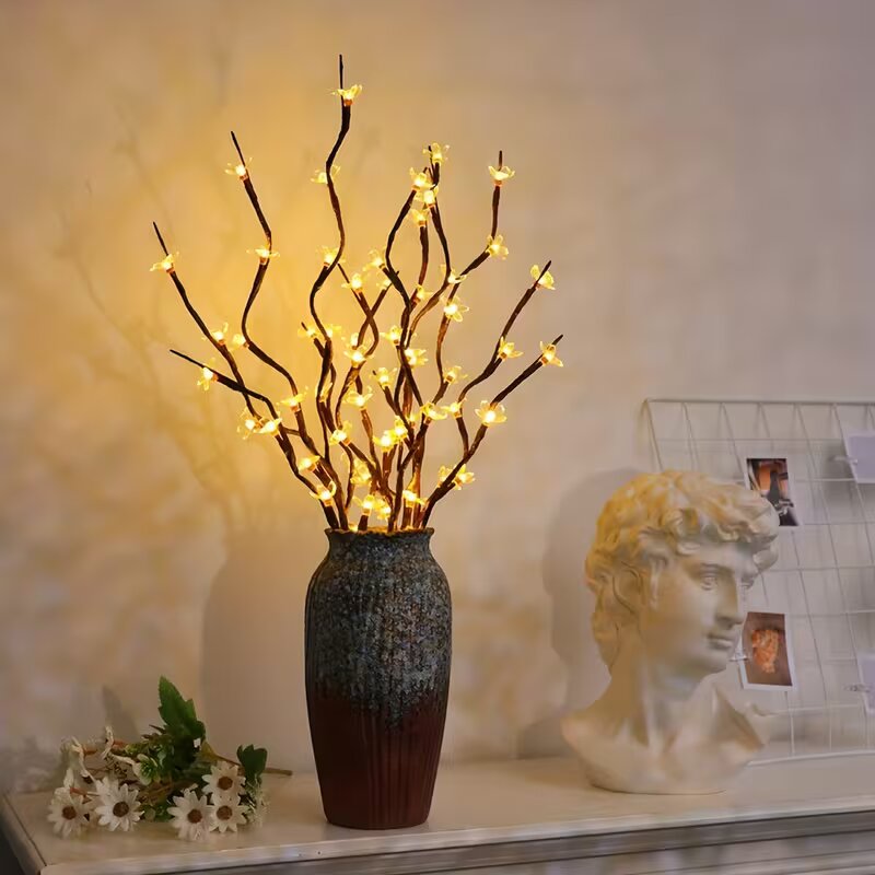 Vase Decor - ไฟต้นซากุระ 20 LED 1/2 ชิ้น สำหรับตกแต่งบ้านทั้งภายในและภายนอกอาคาร