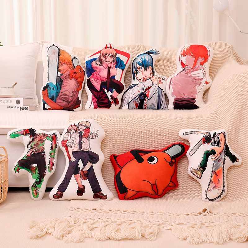 Throw Pillow - หมอนอิงตุ๊กตาผ้าลาย Chainsaw Man ขนาด 45 ซม.