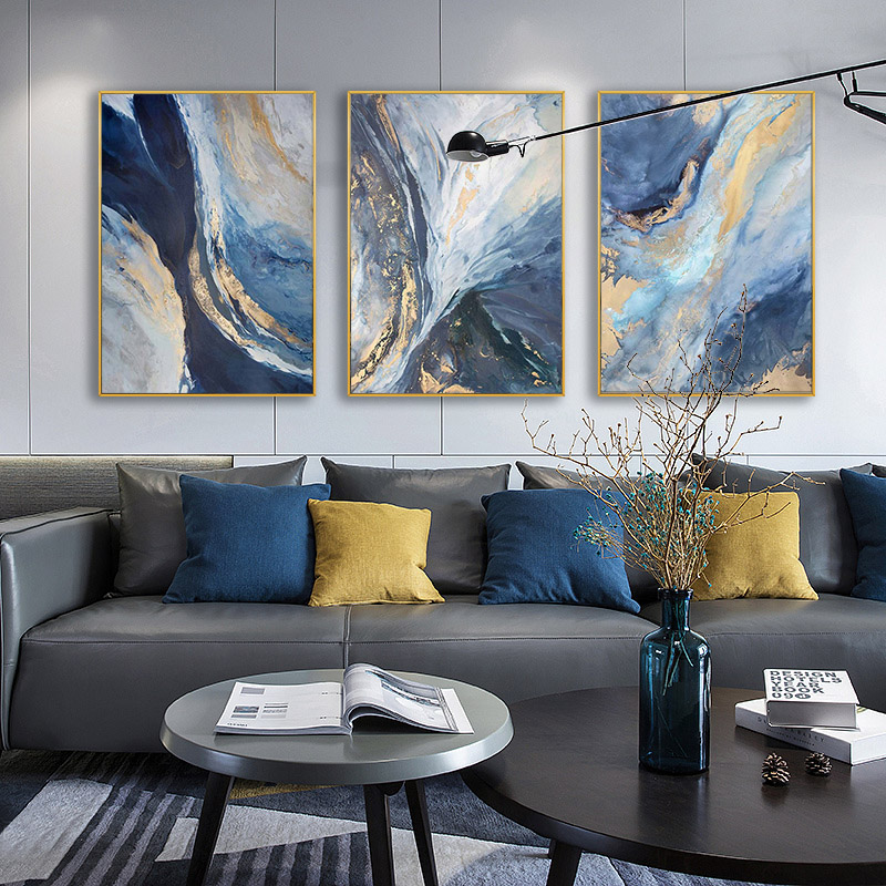 Abstract Canvas Set - 3 ชิ้น/เซ็ตโมเดิร์นบทคัดย่อสไตล์ผ้าใบพิมพ์ภาพโปสเตอร์ผนังห้องนั่งเล่นห้องนอน Office Studio Home Decor