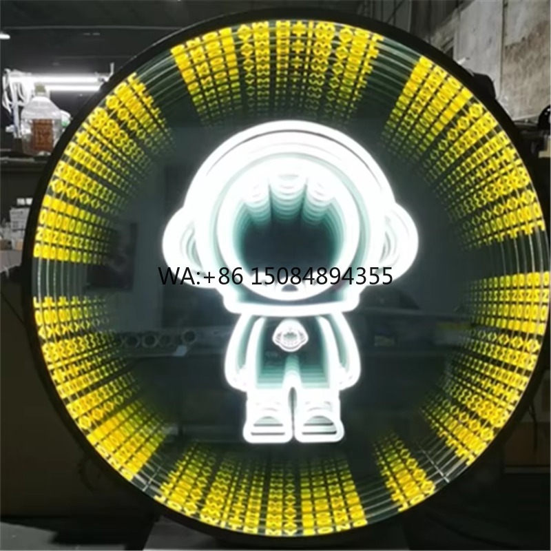 Decorative Mirror - ป้ายไฟ LED 3 มิติ ปรับแต่งได้ กระจกอินฟินิตี้หลากสีสัน