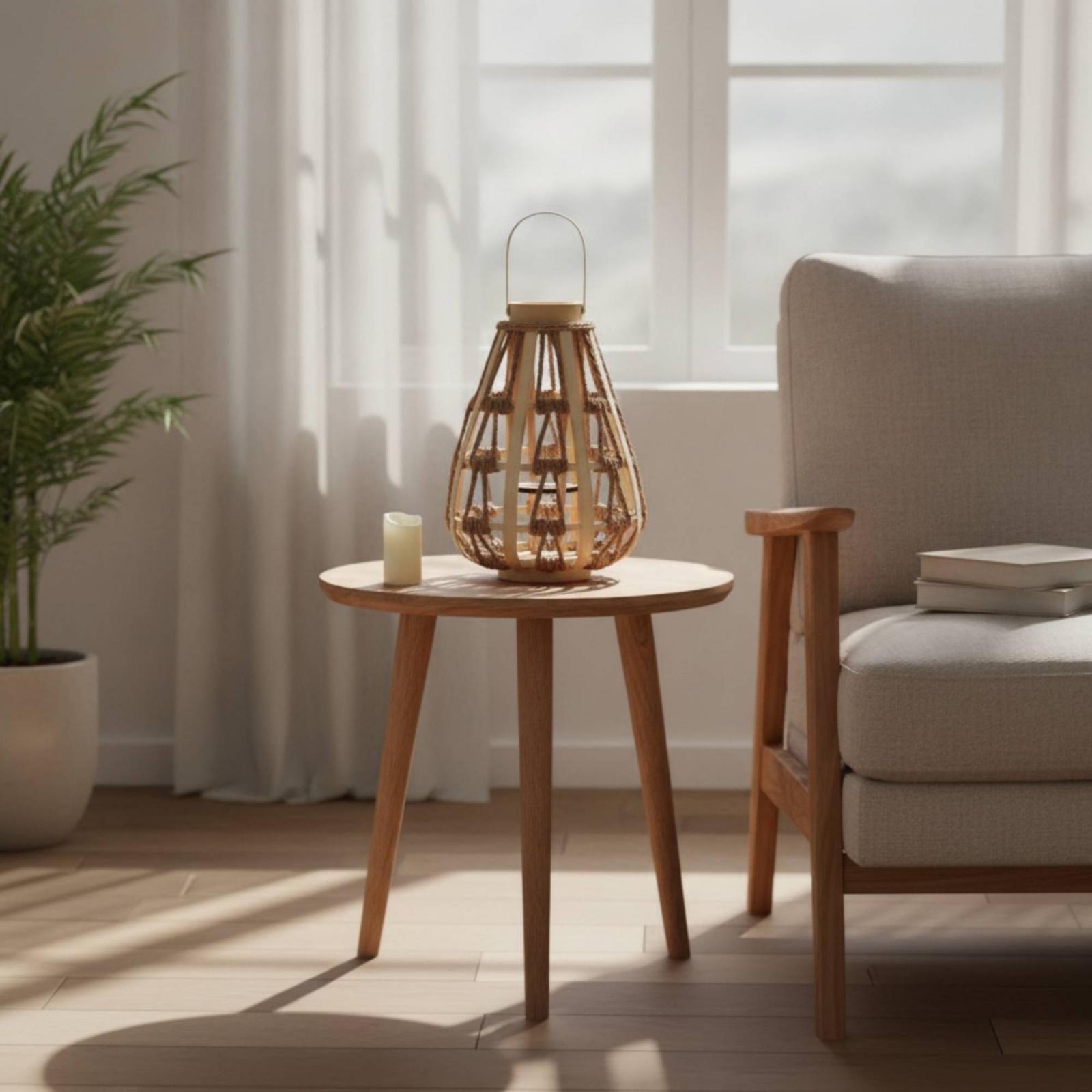 เชิงเทียนเชือกไม้ธรรมชาติ ดีไซ - Candle Holder Decor บทวิจารณ์และราคา
