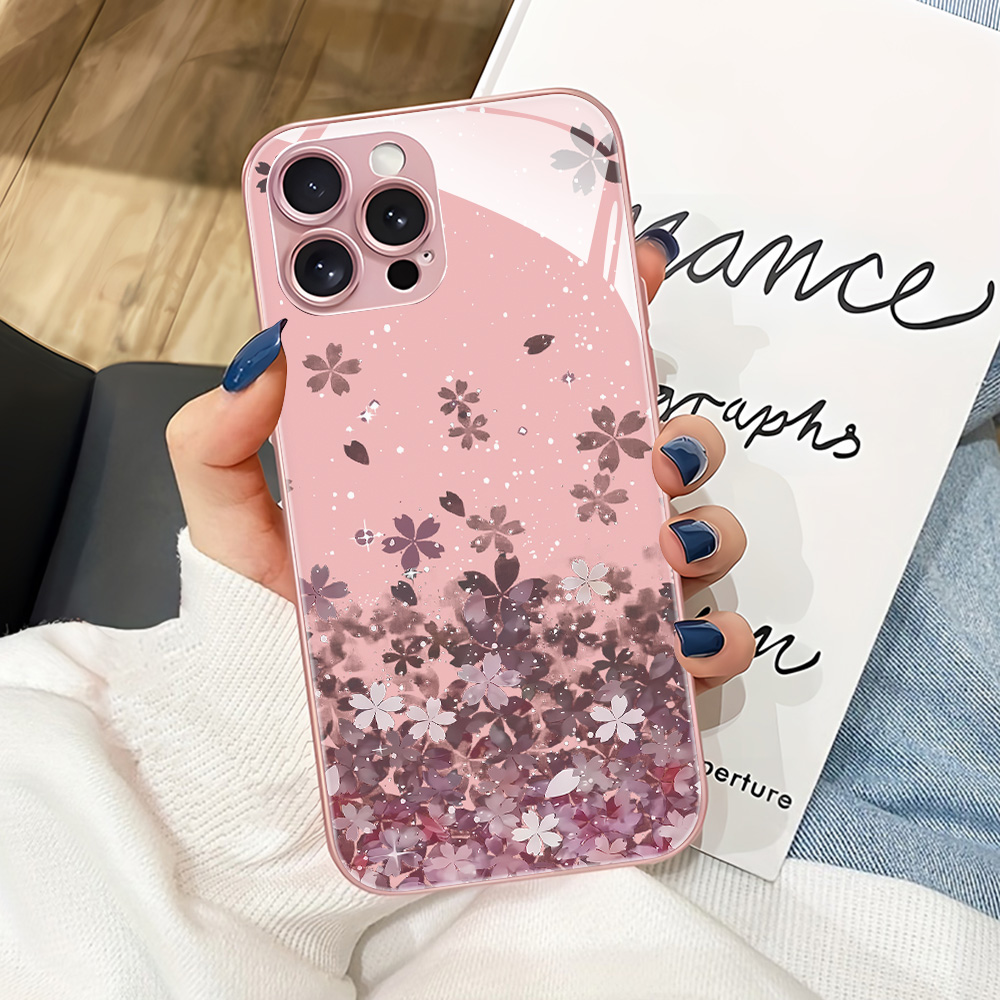 เคสโทรศัพท์กระจกนิรภัยลายดอกไม - Vase Decor บทวิจารณ์และราคา
