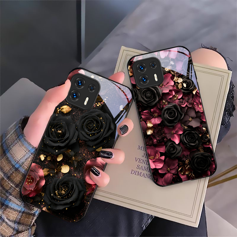 เคสโทรศัพท์แก้วลายกลีบดอกไม้สี - Vase Decor บทวิจารณ์และราคา