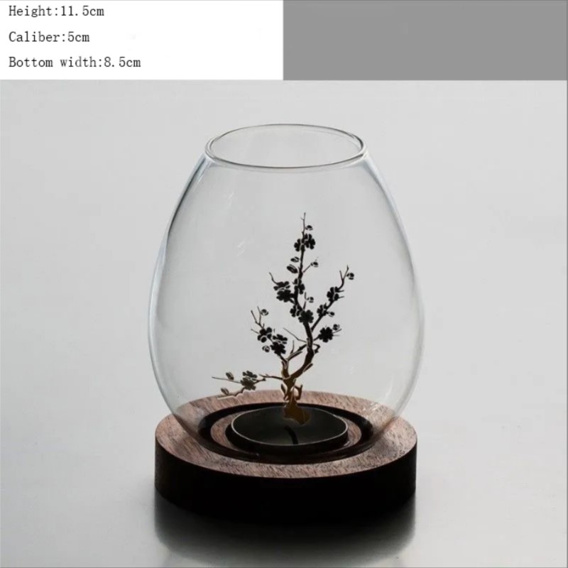 สไตล์จีนแก้วใสเชิงเทียนโคมไฟโร - Candle Holder Decor บทวิจารณ์และราคา