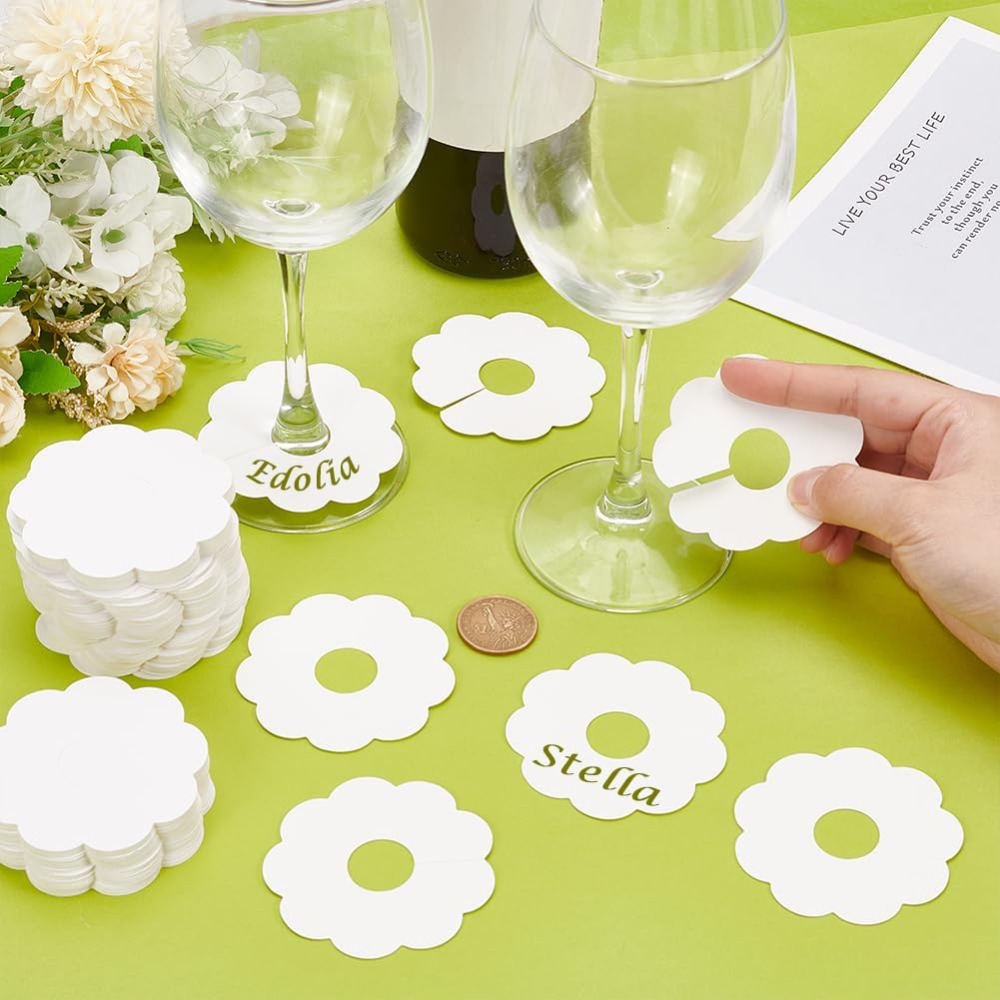 ป้ายแท็กแก้วไวน์แบบใช้แล้วทิ้ง - Vase Decor บทวิจารณ์และราคา
