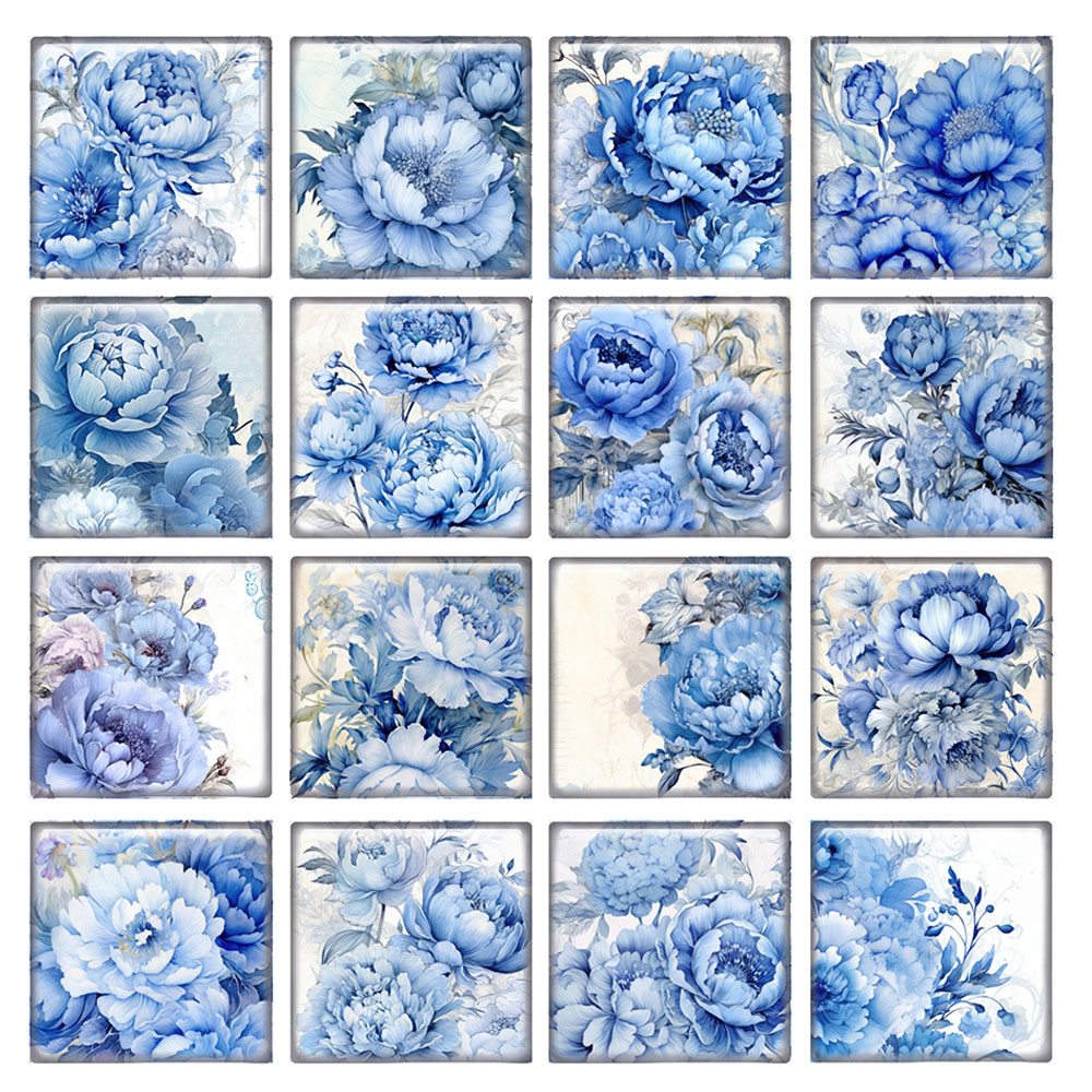 กระจกคาโบชองรูปดอกโบตั๋นสีน้ำเ - Vase Decor บทวิจารณ์และราคา