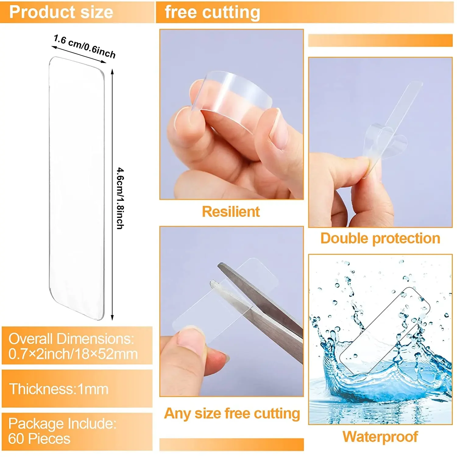 เทปกาวสองหน้าแบบนาโน 300 ชิ้น  - Wall Sticker บทวิจารณ์และราคา