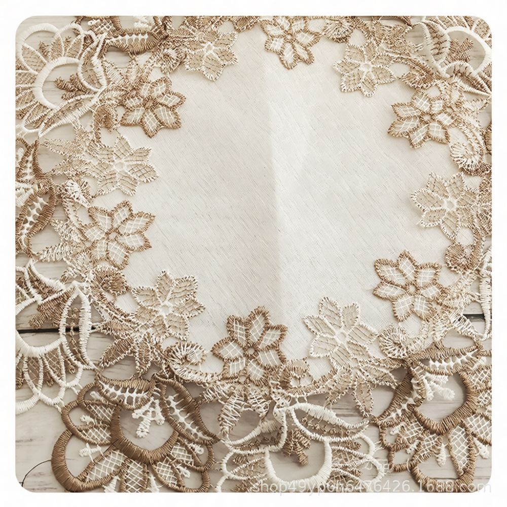 แผ่นรองจานลูกไม้ทรงกลมสุดประณี - Table Runner บทวิจารณ์และราคา