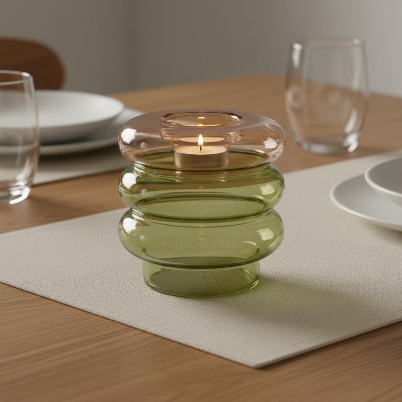 แจกันแก้วทรงกลมสำหรับใส่เทียนต - Candle Holder Decor บทวิจารณ์และราคา