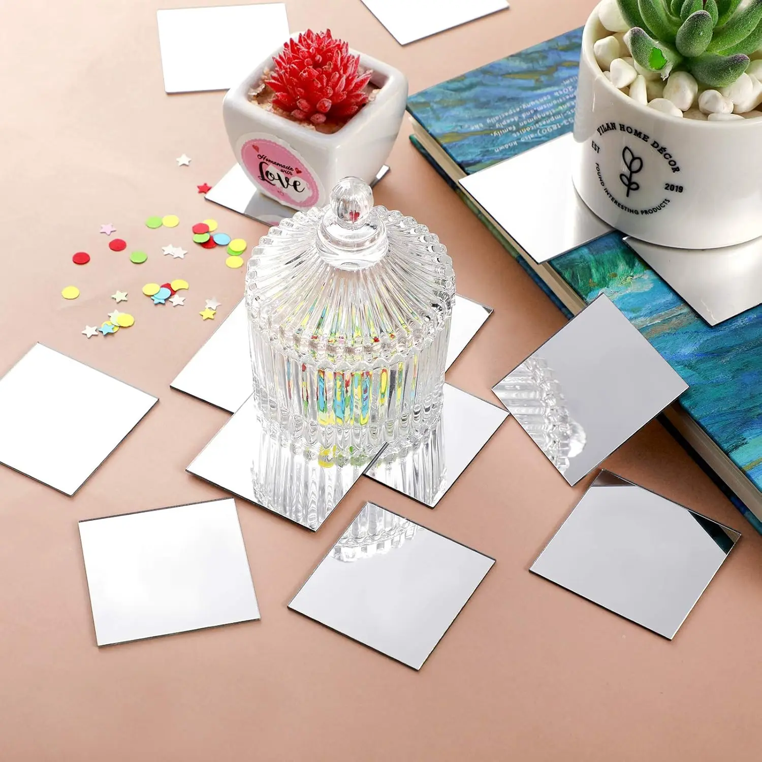 กระจกสี่เหลี่ยมขนาดเล็กแบบมีกา - Decorative Mirror บทวิจารณ์และราคา