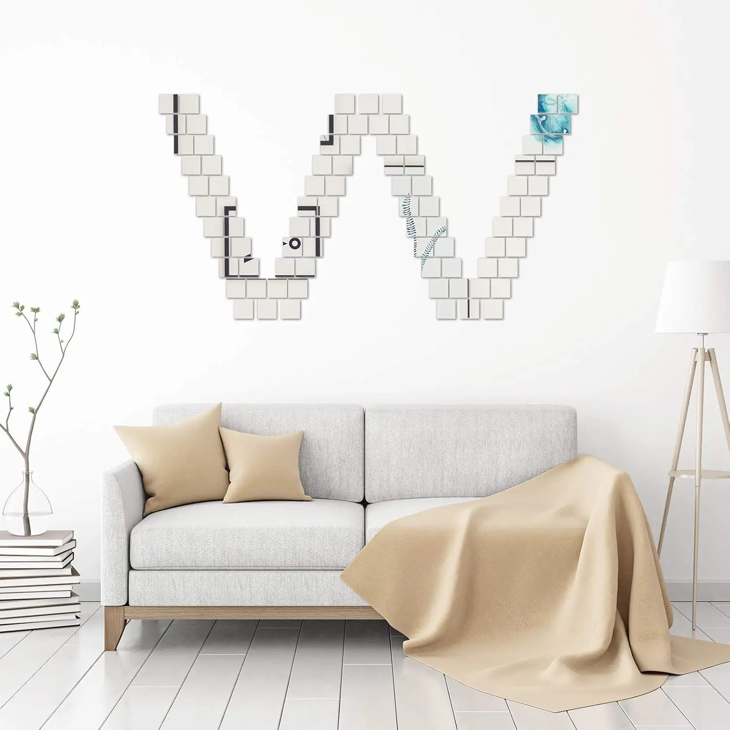 กระจกสี่เหลี่ยมขนาดเล็กแบบมีกา - Decorative Mirror บทวิจารณ์และราคา