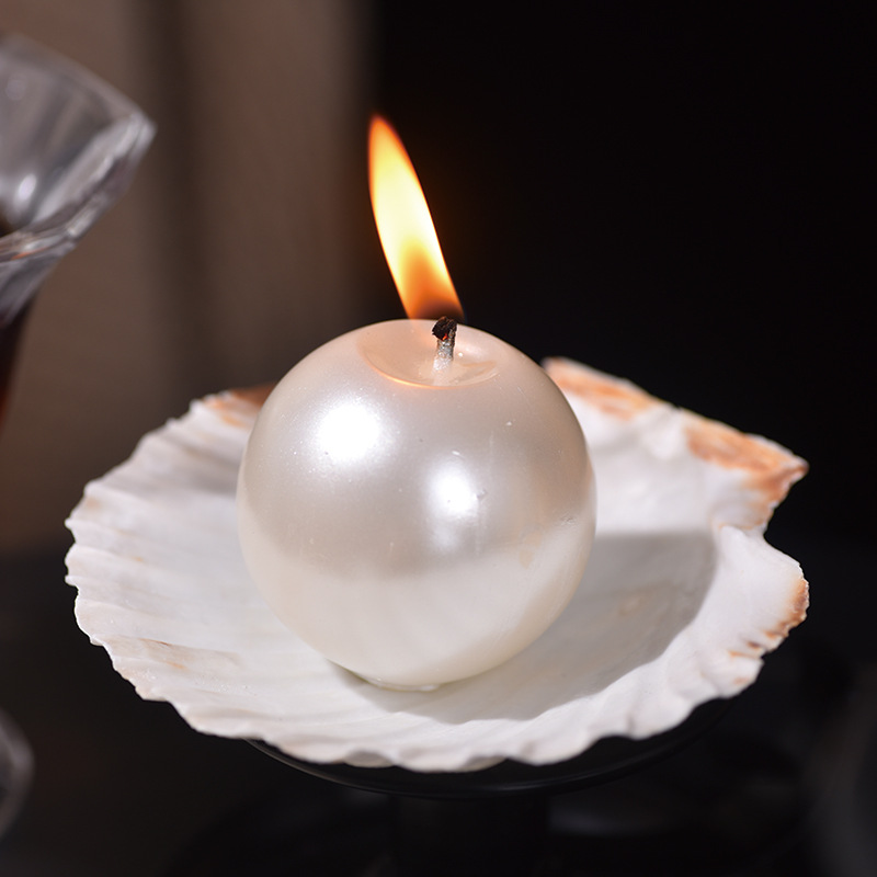 เทียนไขมุกทรงกลมสวยหรู พร้อมฐา - Candle Holder Decor บทวิจารณ์และราคา
