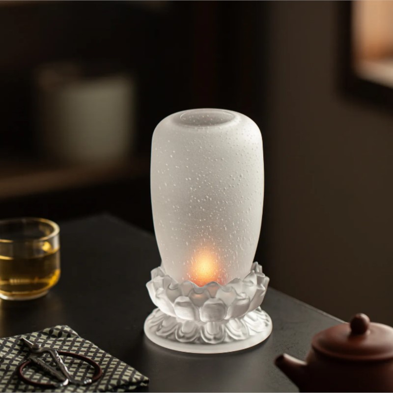 เชิงเทียนแก้วลายดอกบัวโบราณ ขอ - Candle Holder Decor บทวิจารณ์และราคา